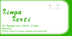 kinga kerti business card